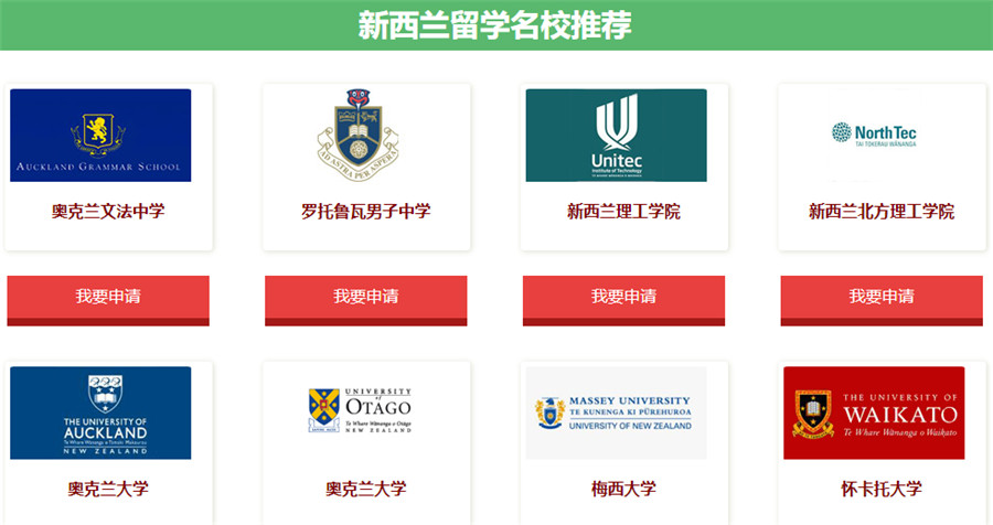 国内排名top10新西兰留学申请办理机构一览表