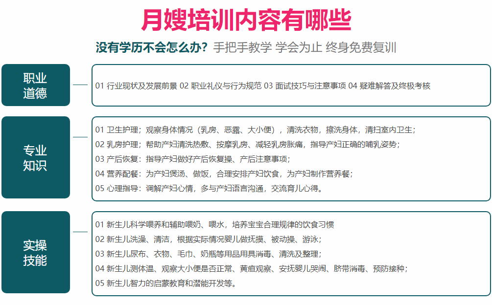 国内北京十大月嫂家政培训公司名单一览参考