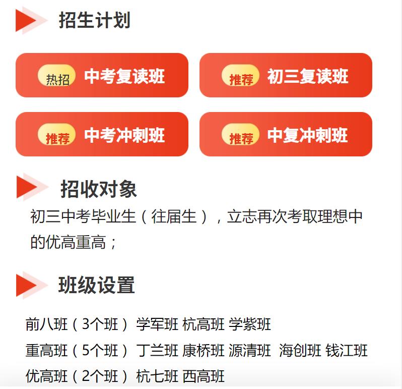 杭州初三复读学校排名