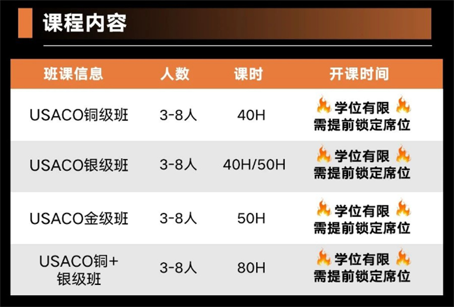 USACO信奥赛辅导机构