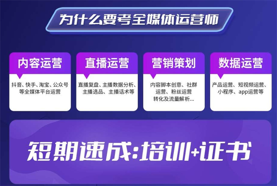 全媒体运营师培训,全媒体培训