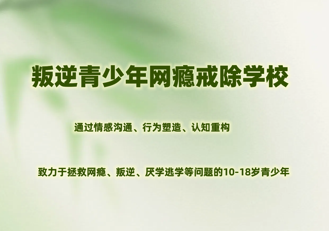 重庆叛逆戒网瘾全封闭学校