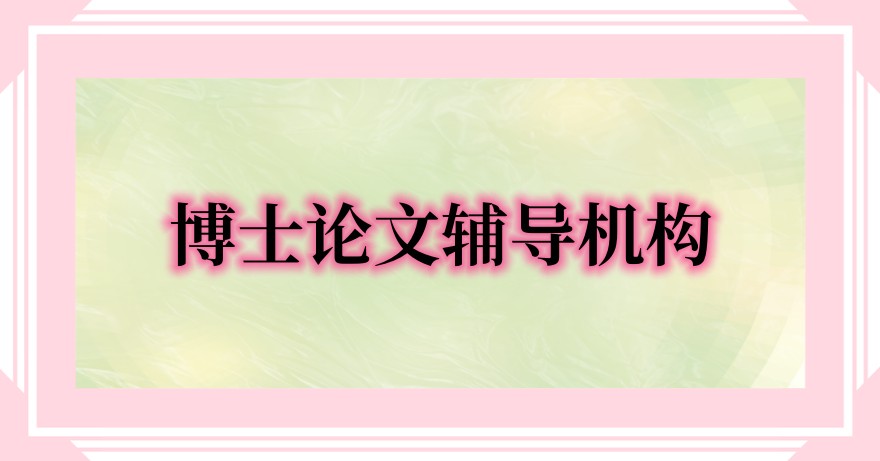 博士论文辅导机构