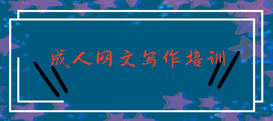 成人网文写作培训