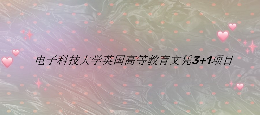 电子科技大学3+1