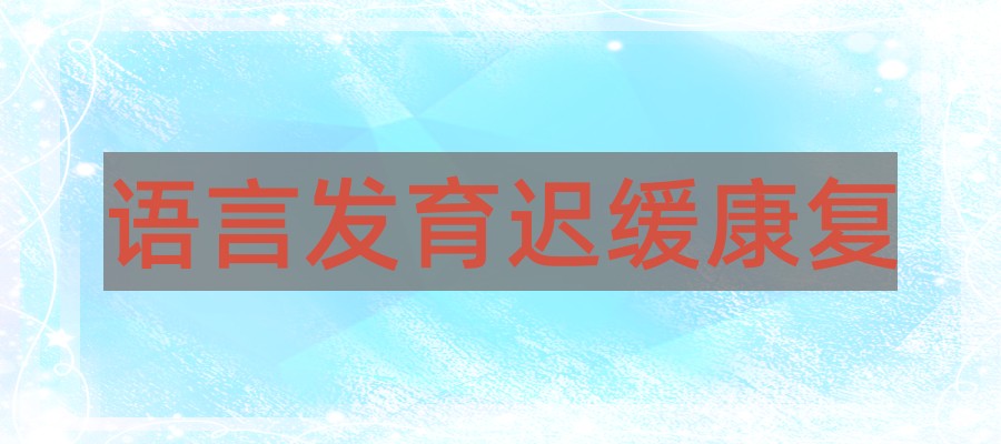 儿童语言康复机构