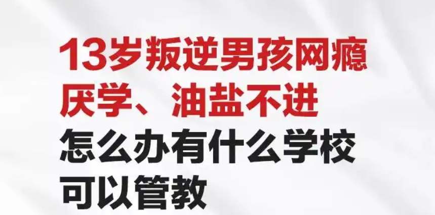 叛逆网瘾孩子全封闭式特训学校