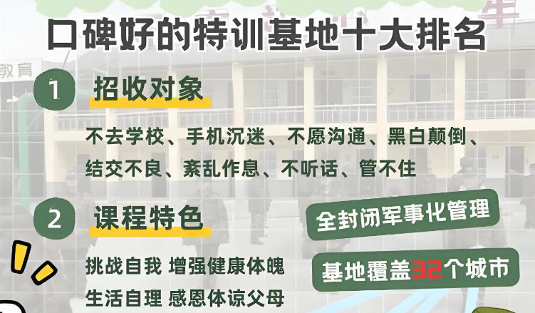 叛逆少年封闭管教学校