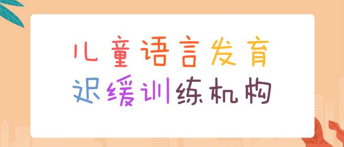 儿童语言发育迟缓康复机构