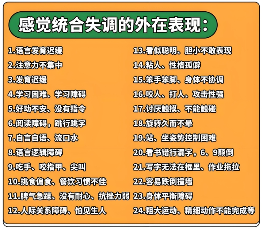 问题儿童康复机构，儿童康复训练，儿童感统失调，感统失调类型