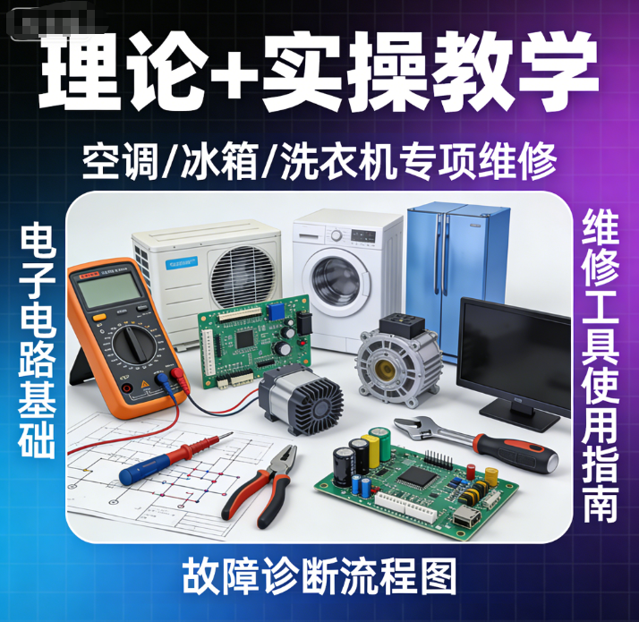 家电维修培训机构，家电维修学习，焊工学习，家电培训课程
