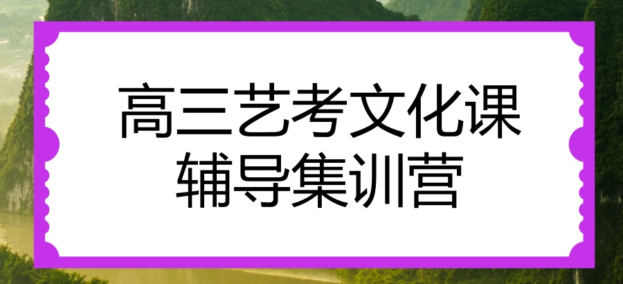 南宁高考艺考文化课集训辅导班