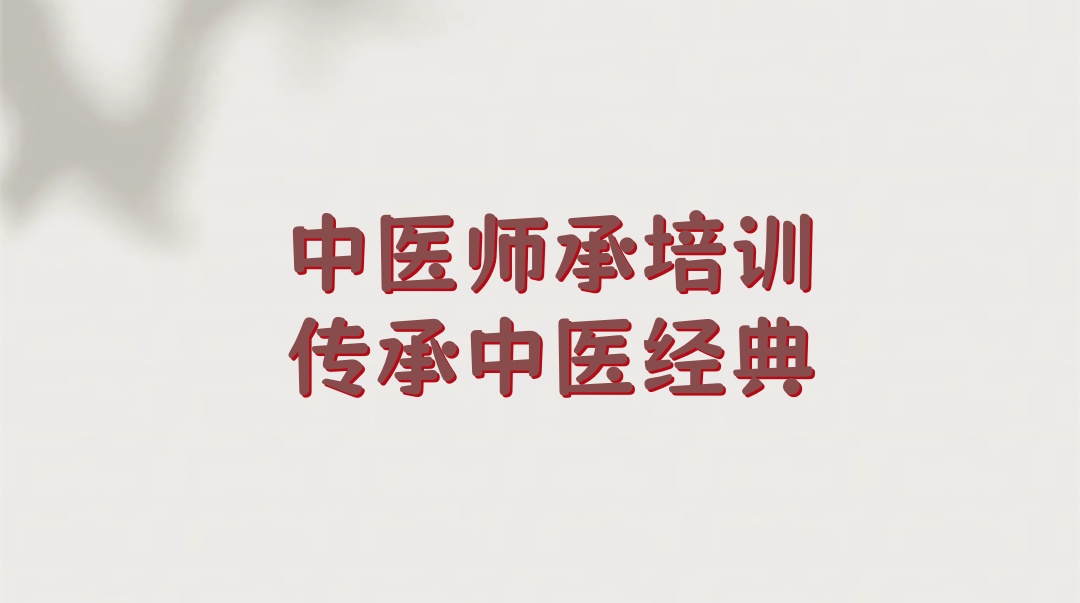 中医师承培训机构