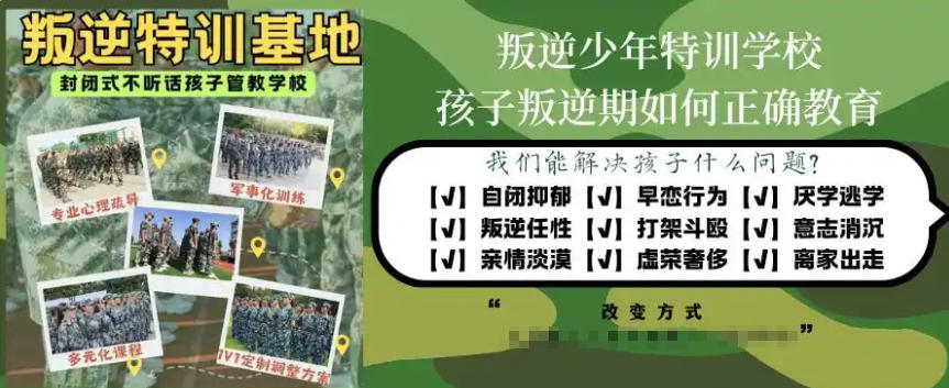 叛逆网瘾少年全封闭特训学校