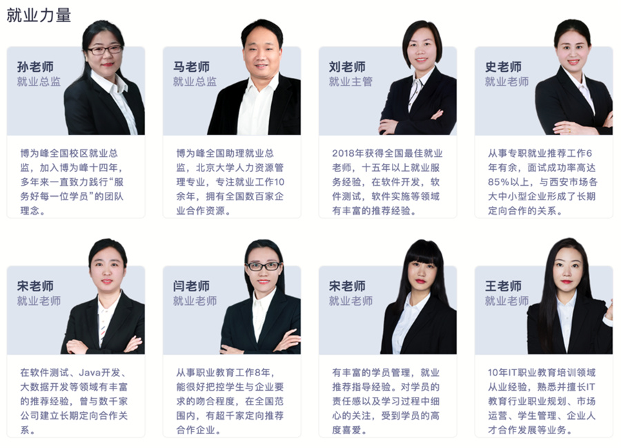 博为峰软件测试培训机构部分师资