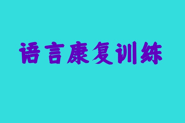 语言康复训练课程