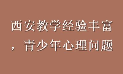 西安教学经验丰富，青少年心理问题干预的专业力量